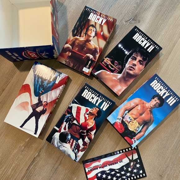 Rocky Commemorative 20th Anniversary VHS Gift Box Set I II III IV V Rare MGM